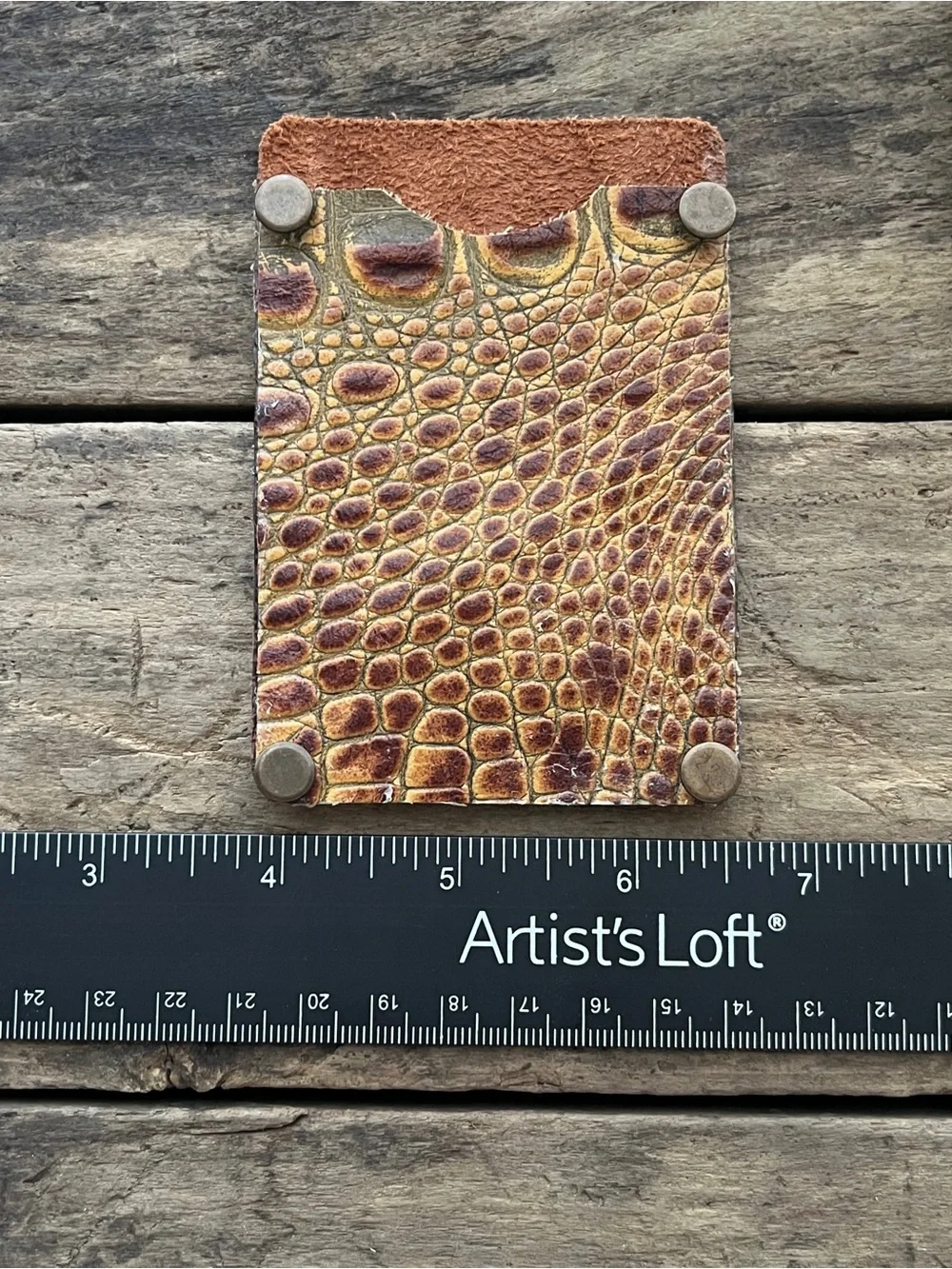 Handmade Leather Card Sleeve Lot of Four